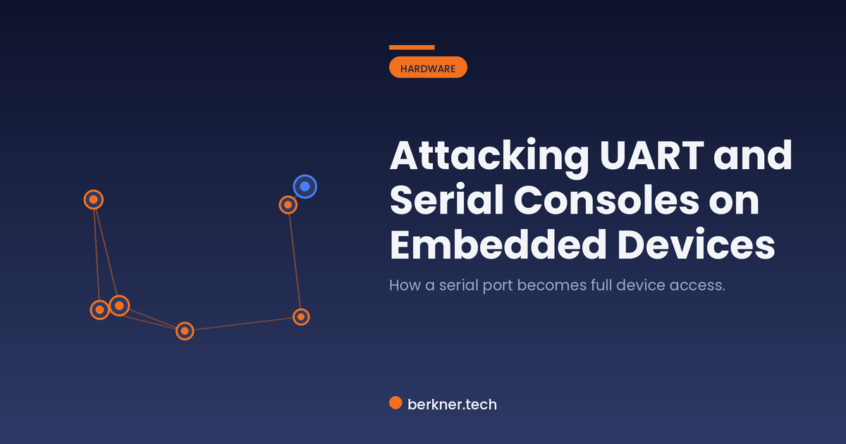 UART serial console attack pipeline on an embedded device, from finding the header to a root shell