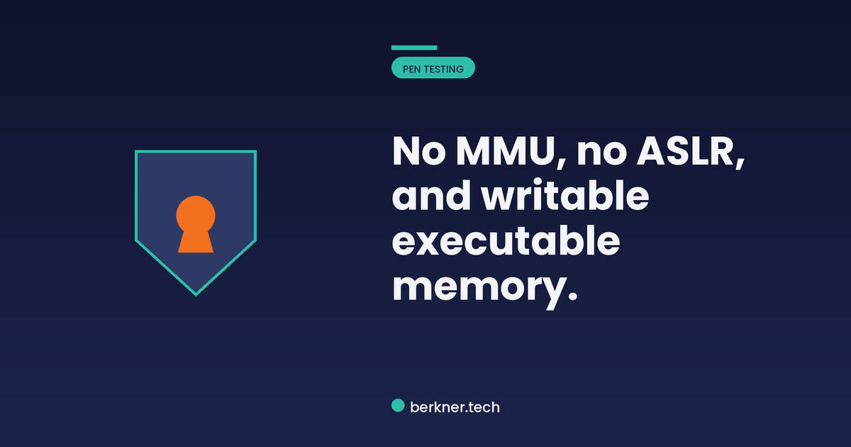 Why microcontrollers make buffer overflows worse: no MMU, no ASLR, and writable executable memory