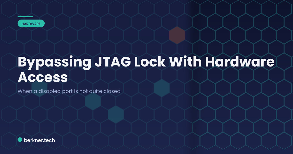 Bypassing a locked JTAG debug port with a voltage glitch during the boot fuse check