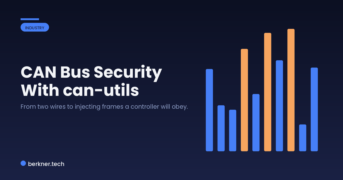 CAN bus security testing pipeline with can-utils, from tapping the bus to injecting frames