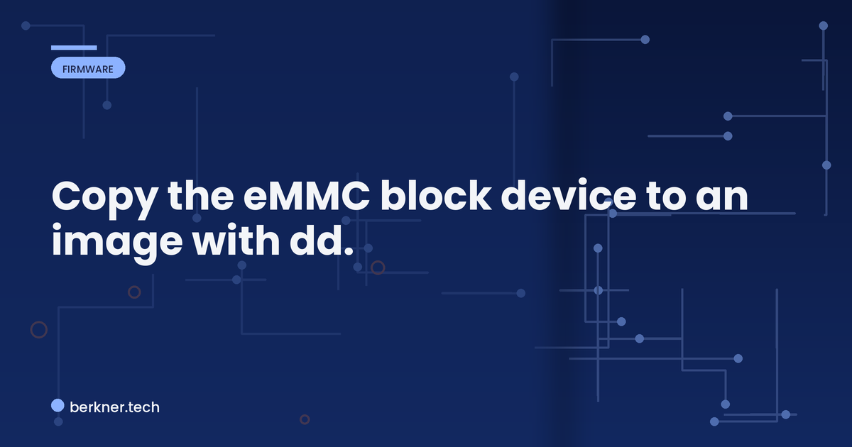 Anatomy of an eMMC read command using dd to copy the block device to an image file
