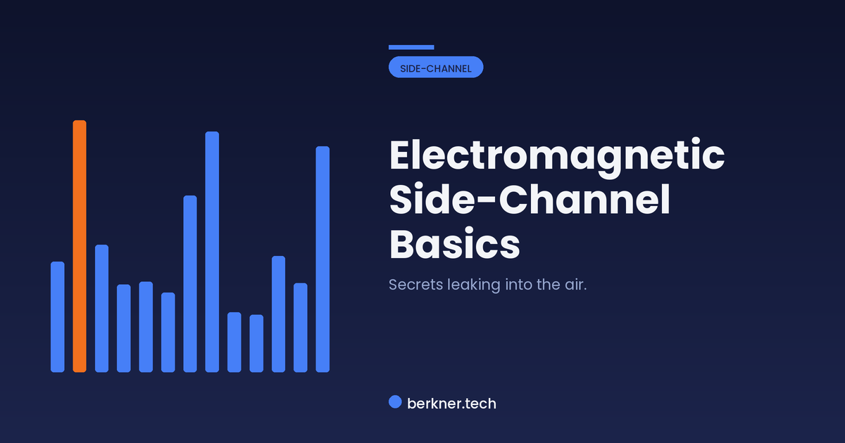 Electromagnetic side-channel analysis with a near-field probe positioned over a microcontroller