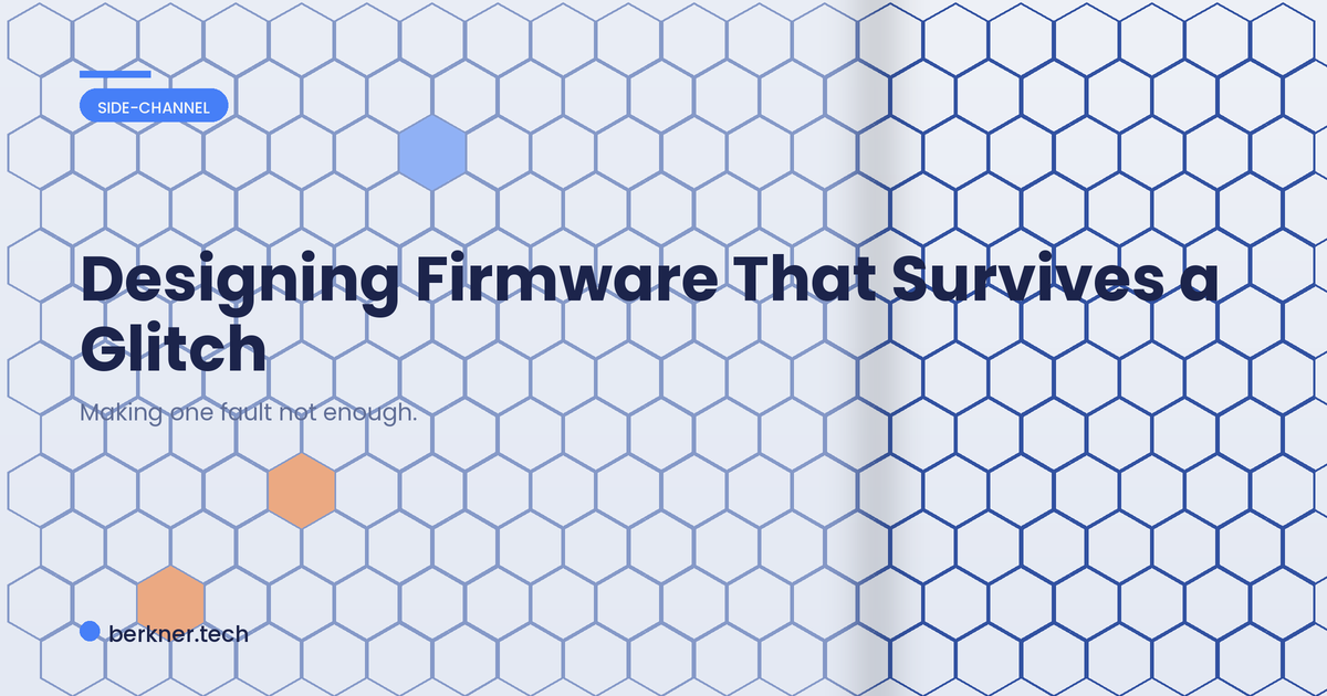 Firmware design patterns that make a single fault-injection glitch insufficient to flip a security decision
