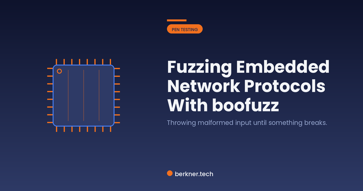 Fuzzing an embedded network protocol with boofuzz, from modeling the format to triaging a crash