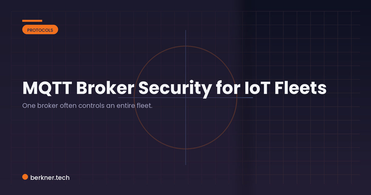 MQTT broker security testing pipeline for IoT fleets, from finding the broker to injecting commands