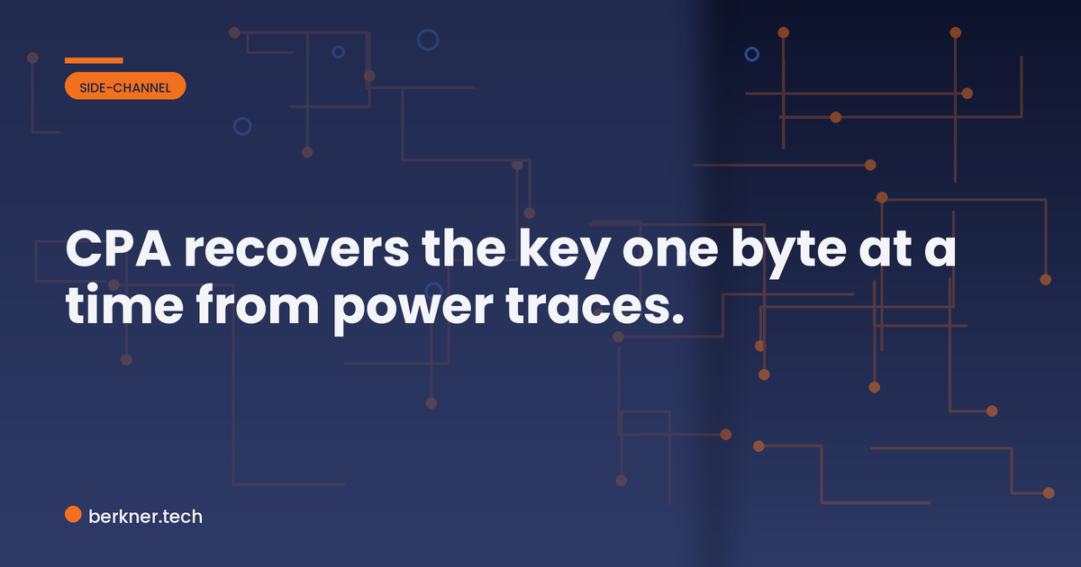 Anatomy of a correlation power analysis attack recovering an AES key byte by byte
