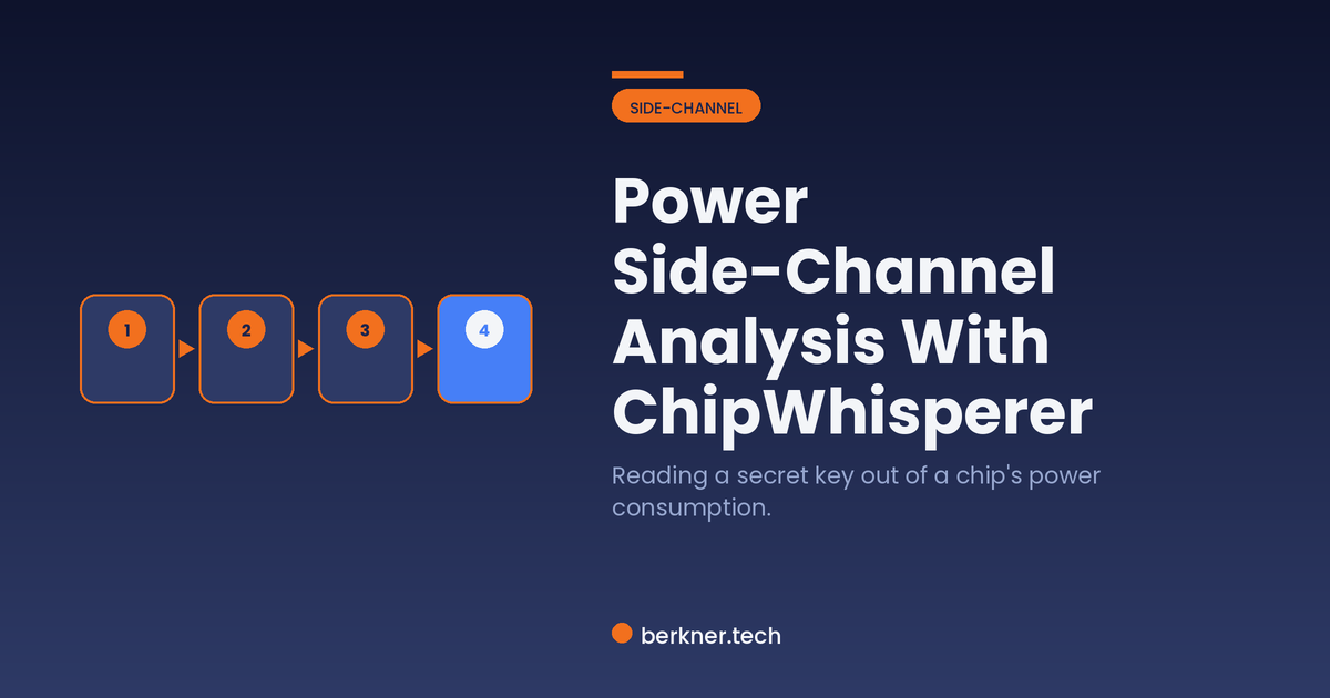 Power side-channel analysis pipeline with ChipWhisperer, from instrumenting the chip to recovering an AES key