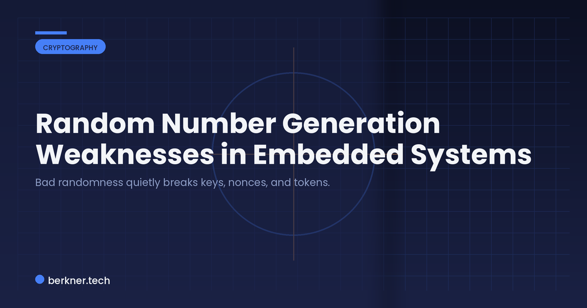 Embedded random number generation audit pipeline, from finding the source to assessing impact
