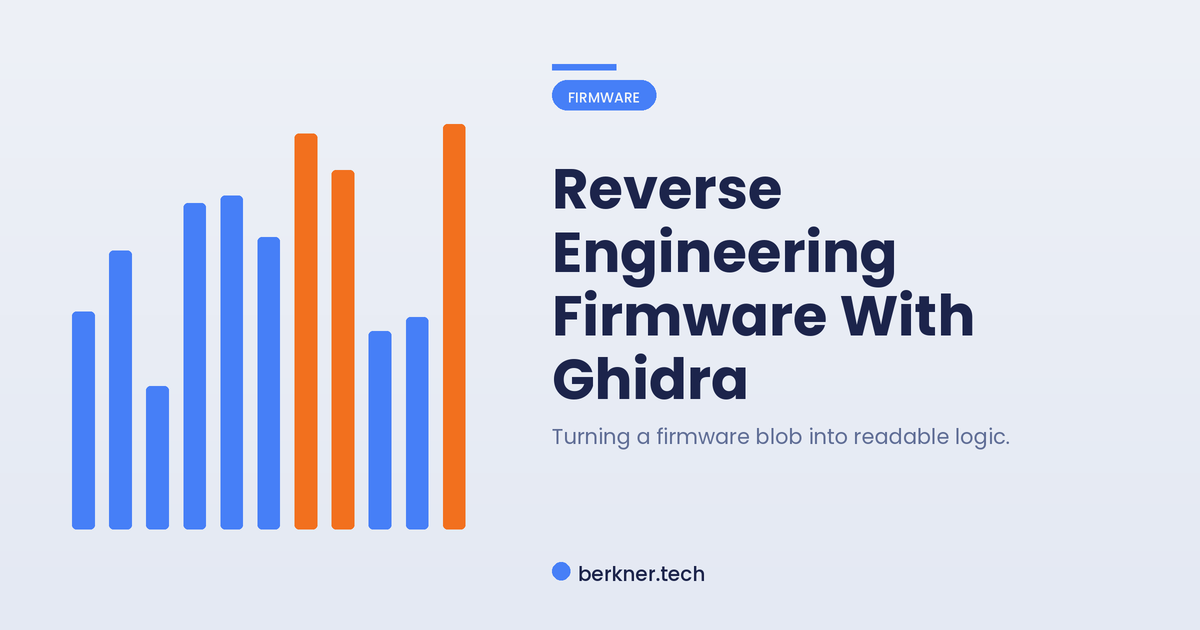 Firmware reverse engineering pipeline with Ghidra, from binary load to decompiled pseudocode
