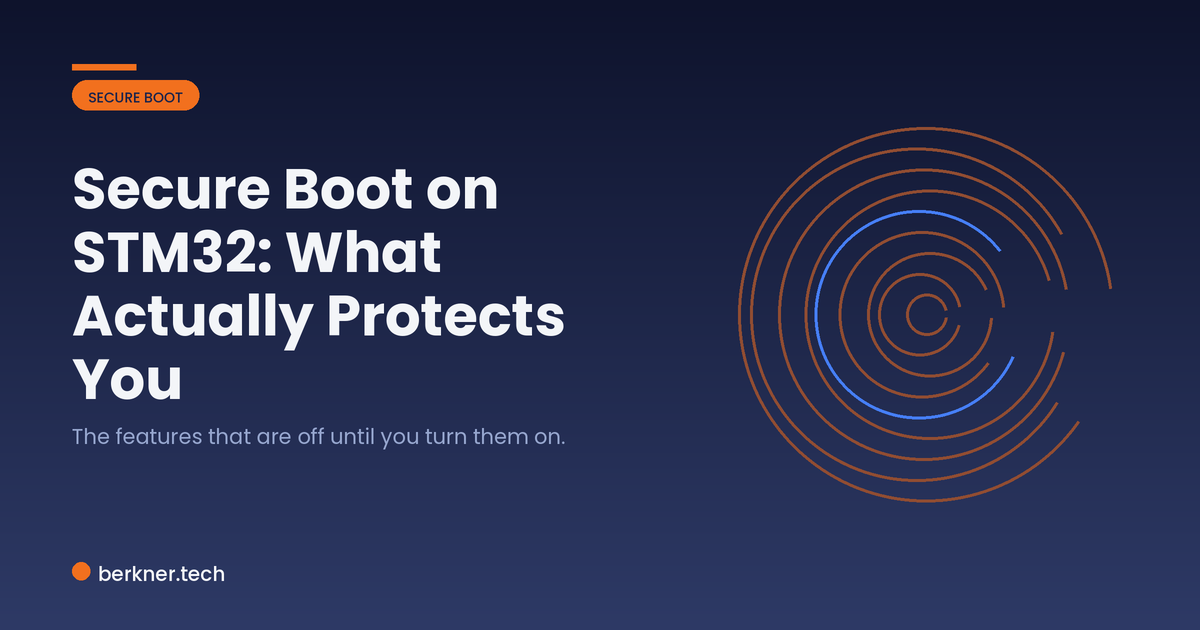 Configuring and verifying secure boot, readout protection, and isolation on an STM32 microcontroller