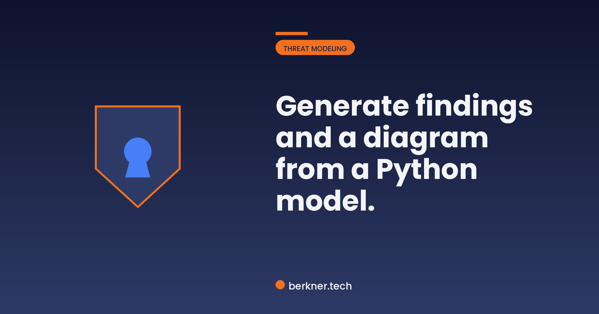 Anatomy of a threat-model-as-code command using pytm to generate STRIDE findings for an IoT product
