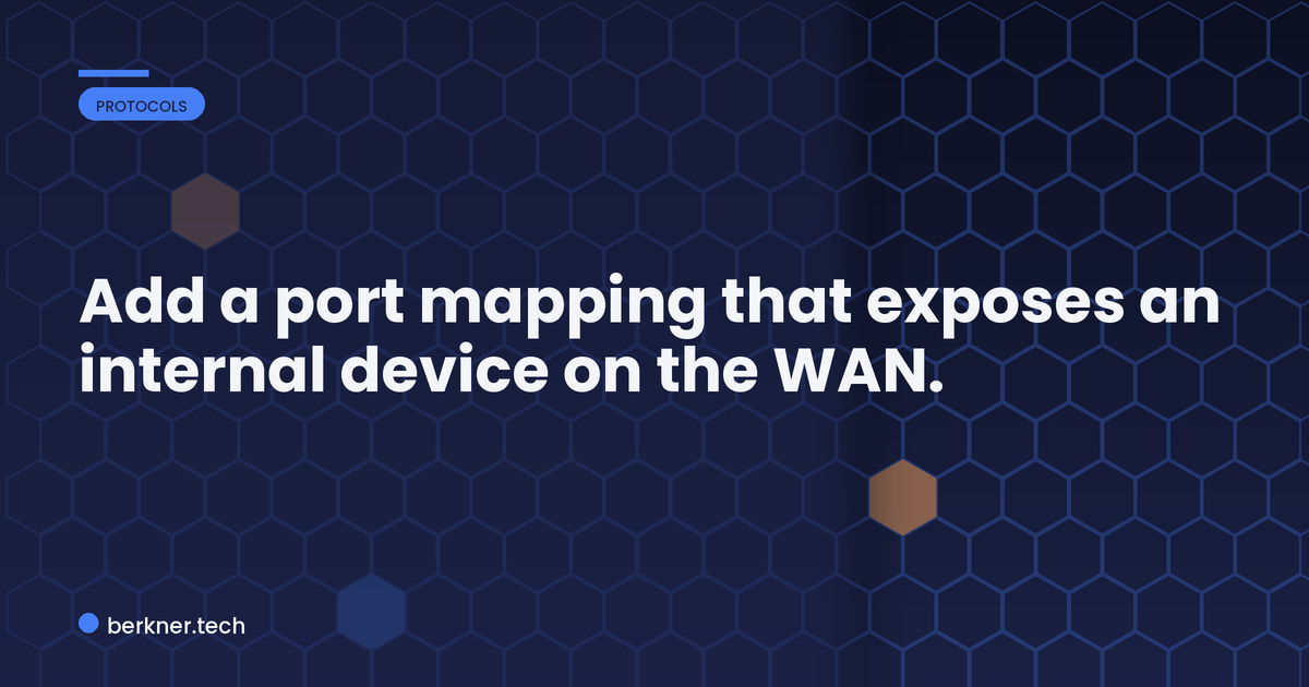 Anatomy of a UPnP port-mapping request with upnpc exposing an internal device to the internet